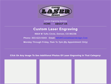 Tablet Screenshot of customlaserdesign.com